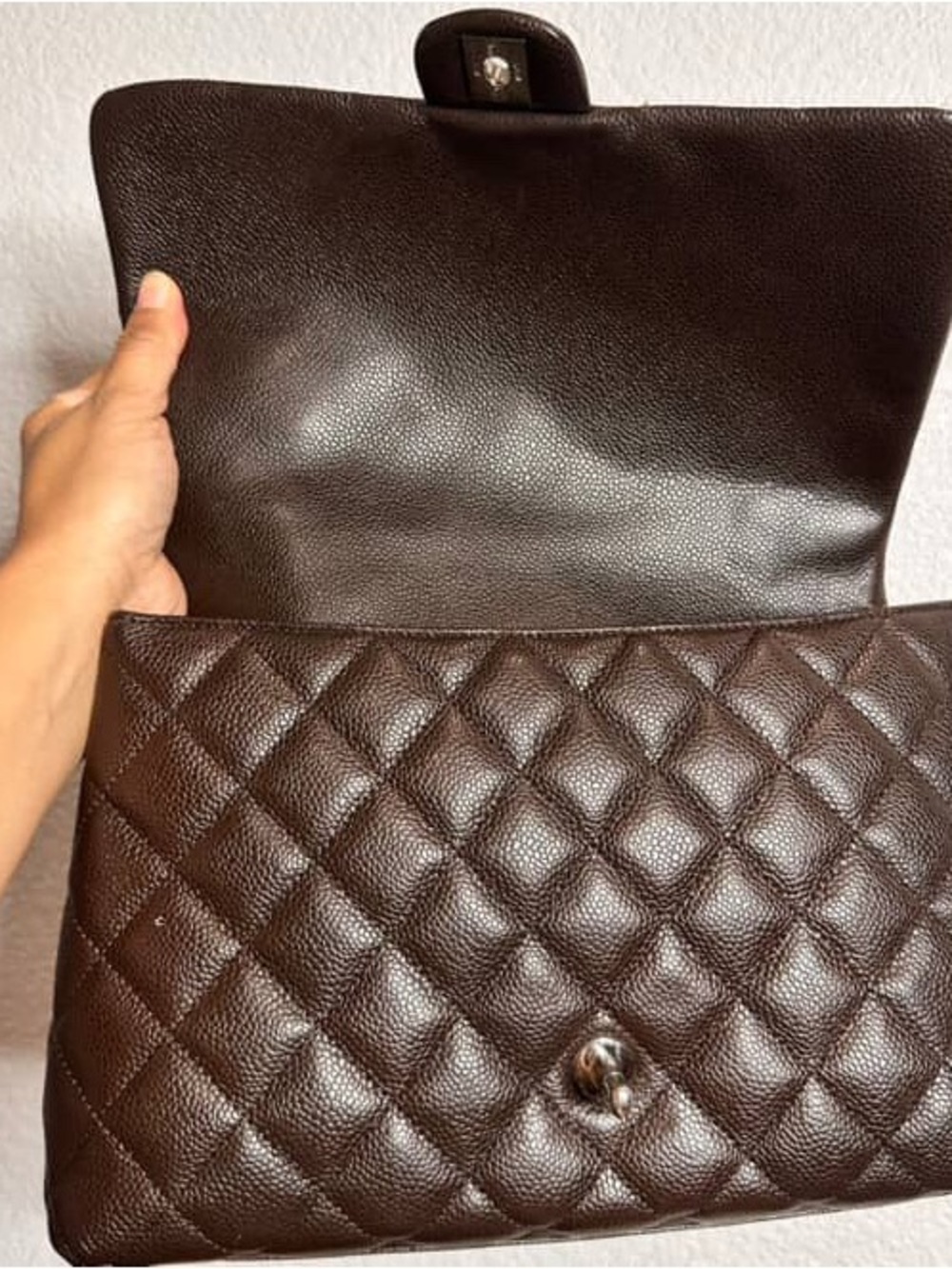 CHANEL Kelly caviar with SHW - Picture 7 of 10